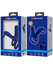 PRETTY LOVE - ELISH ANILLO VIBRADOR CON EXTENSIÓN AZUL