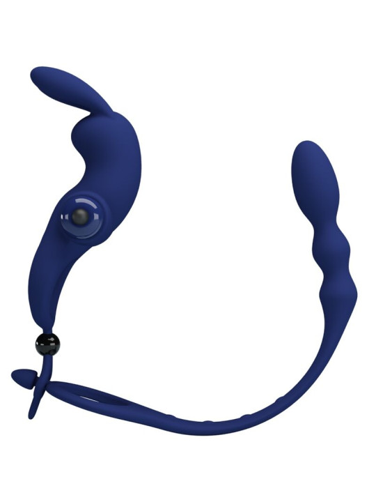 PRETTY LOVE - AYAD ANILLO VIBRADOR RABBIT CON PLUG AZUL