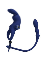 PRETTY LOVE - AYAD ANILLO VIBRADOR RABBIT CON PLUG AZUL