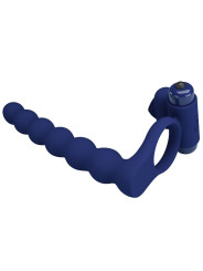 PRETTY LOVE - AJMAL ANILLO VIBRADOR CON PLUG AZUL