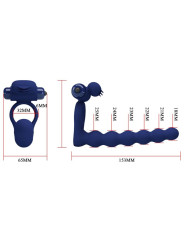 PRETTY LOVE - AJMAL ANILLO VIBRADOR CON PLUG AZUL