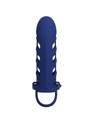 PRETTY LOVE - ALTAF ANILLO VIBRADOR CON FUNDA DE SILICONA AZUL