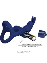 PRETTY LOVE - LUCHITO DOBLE ANILLO VIBRADOR RABBIT AZUL