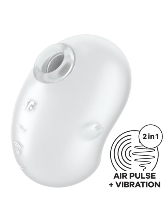 SATISFYER - CUTIE GHOST VIBRADOR LAY-ON BLANCO