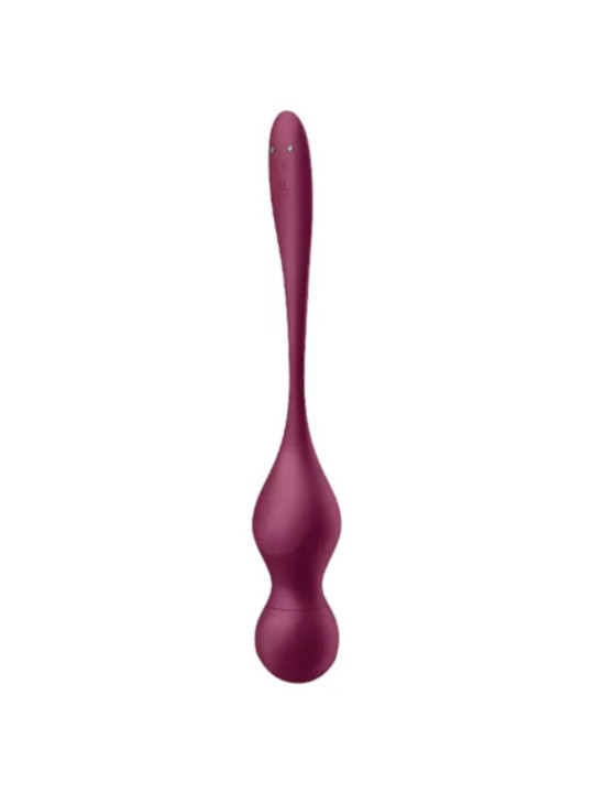 SATISFYER - LOVE BIRDS VARY BOLAS VIBRADORES APP GRATUITA ROJO VINO