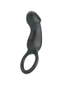 PRETTY LOVE - TRAE ANILLO VIBRADOR CON ESTIMULADOR NEGRO