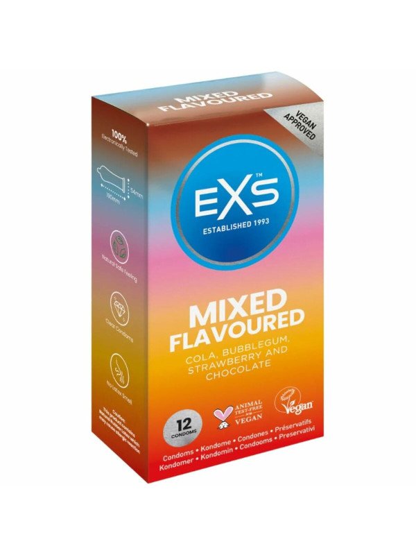 Preservativos EXS Mixed Chocolate Cola Fresa Chicle 12 Unidades
