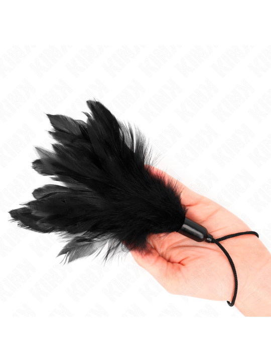 KINK - PLUMAS PARA COSQUILLAS CON MANGO DE CUERDA BASE DE PLÁSTICO 15 CM