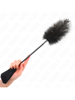 KINK - PLUMAS DE AVESTRUZ PARA COSQUILLAS CON PALETA DE ENCAJE 56 CM