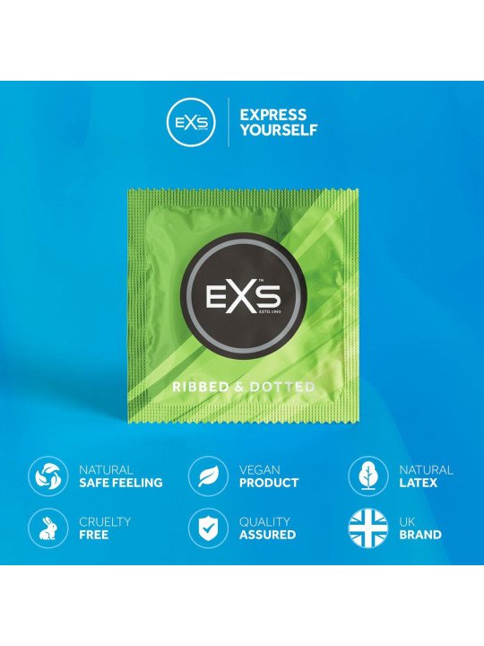 Preservativos EXS Ribbed 12 Unidades
