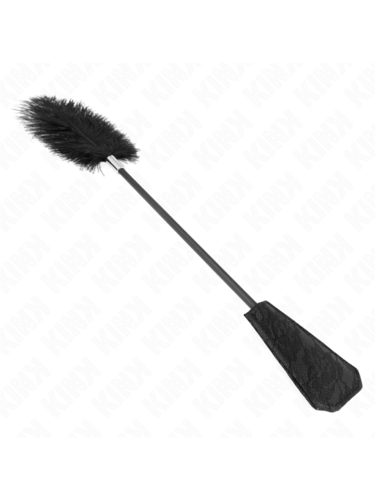 KINK - PLUMAS DE AVESTRUZ PARA COSQUILLAS CON PALETA DE ENCAJE 56 CM