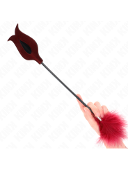 KINK - PLUMAS PARA COSQUILLAS CON PALETA FORMA DE ROSA 38 CM