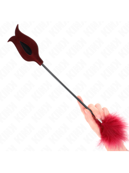 KINK - PLUMAS PARA COSQUILLAS CON PALETA FORMA DE ROSA 38 CM