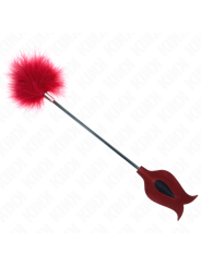 KINK - PLUMAS PARA COSQUILLAS CON PALETA FORMA DE ROSA 38 CM