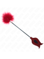 KINK - PLUMAS PARA COSQUILLAS CON PALETA FORMA DE ROSA 38 CM