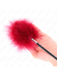 KINK - PLUMAS PARA COSQUILLAS CON PALETA FORMA DE ROSA 38 CM