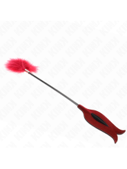KINK - PLUMAS PARA COSQUILLAS CON PALETA FORMA DE ROSA 38 CM
