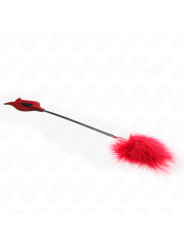 KINK - PLUMAS PARA COSQUILLAS CON PALETA FORMA DE ROSA 38 CM