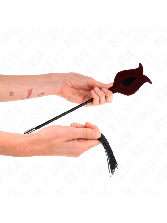 KINK - LÁTIGO DE BORLA DE SILICONA CON FORMA DE ROSA 45 CM