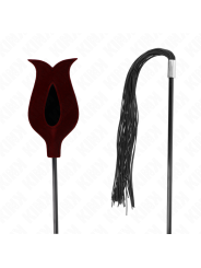 KINK - LÁTIGO DE BORLA DE SILICONA CON FORMA DE ROSA 45 CM