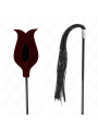 KINK - LÁTIGO DE BORLA DE SILICONA CON FORMA DE ROSA 45 CM