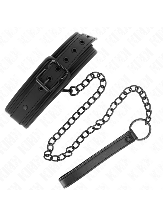 KINK - COLLAR CON CORREA 78 CM BONDAGE DE NEOPRENO MODELO 1 AJUSTABLE 37.5 X 49.5 CM