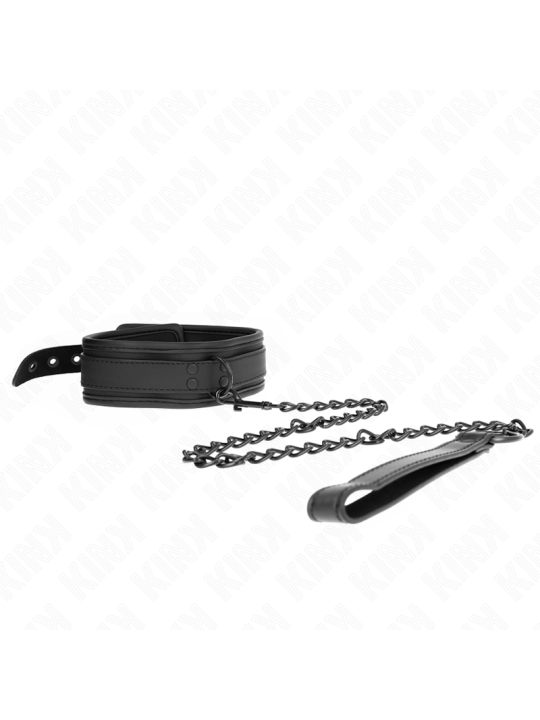 KINK - COLLAR CON CORREA 78 CM BONDAGE DE NEOPRENO MODELO 1 AJUSTABLE 37.5 X 49.5 CM