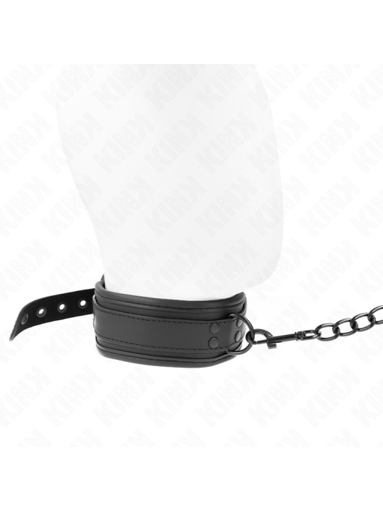 KINK - COLLAR CON CORREA 78 CM BONDAGE DE NEOPRENO MODELO 1 AJUSTABLE 37.5 X 49.5 CM