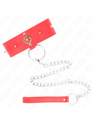 KINK - COLLAR CON CORREA 65 CM CUELLO DE DIAMANTES ROJO AJUSTABLE 35-51 CM X 7 CM