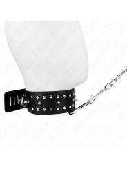 KINK - COLLAR CON CORREA 65 CM CON TACHUELAS PLATEADAS MODELO 1 AJUSTABLE 36-43 CM X 5 CM