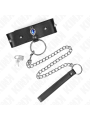 KINK - COLLAR CON CORREA 65 CM CON DIAMANTES AZULES AJUSTABLE 36-43 CM X 5 CM