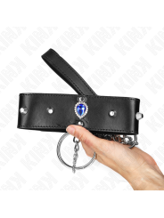 KINK - COLLAR CON CORREA 65 CM CON DIAMANTES AZULES AJUSTABLE 36-43 CM X 5 CM