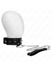 KINK - COLLAR CON CORREA 65 CM CON TACHUELAS PLATEADAS MODELO 2 AJUSTABLE 36-43 CM X 5 CM