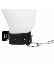 KINK - COLLAR CON CORREA 65 CM CON TACHUELAS PLATEADAS MODELO 2 AJUSTABLE 36-43 CM X 5 CM