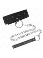 KINK - COLLAR CON CORREA 65 CM CON TACHUELAS PLATEADAS MODELO 2 AJUSTABLE 36-43 CM X 5 CM