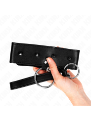 KINK - COLLAR CON CORREA 65 CM CON TACHUELAS PLATEADAS MODELO 2 AJUSTABLE 36-43 CM X 5 CM