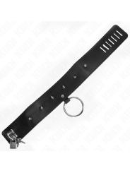 KINK - COLLAR CON CORREA 65 CM CON TACHUELAS PLATEADAS MODELO 2 AJUSTABLE 36-43 CM X 5 CM
