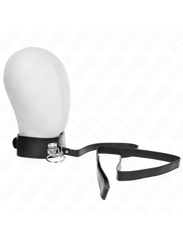 KINK - COLLAR CON CORREA 116 CM CON TACHUELAS CORREA POLIPIEL 50 X 5 CM