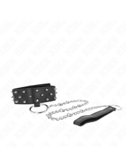 KINK - COLLAR CON CORREA 65 CM CON TACHUELAS PLATEADAS MODELO 5 AJUSTABLE 36-43 CM X 5 CM