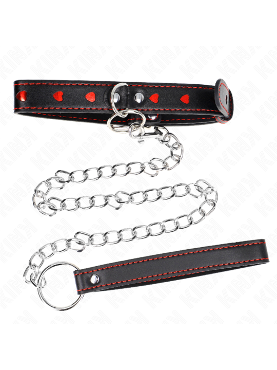 KINK - COLLAR CON CORREA 65 CM DETALLES CORAZÓN 52.5 X 2.5 CM