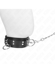 KINK - COLLAR CON CORREA 80 CM ESCLAVITUD 3 ANILLOS 53 X 5 CM