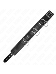 KINK - COLLAR CON CORREA 80 CM ESCLAVITUD 3 ANILLOS 53 X 5 CM