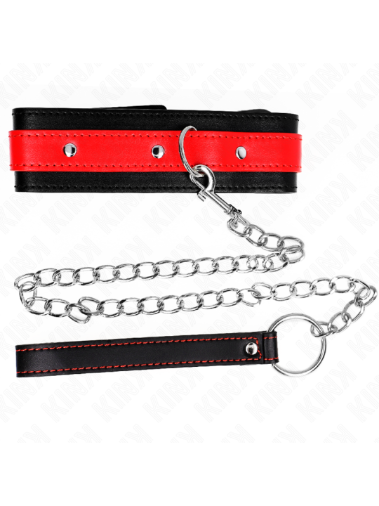 KINK - COLLAR CON CORREA 65 CM ROJO AJUSTABLE 36-43 CM X 5 CM