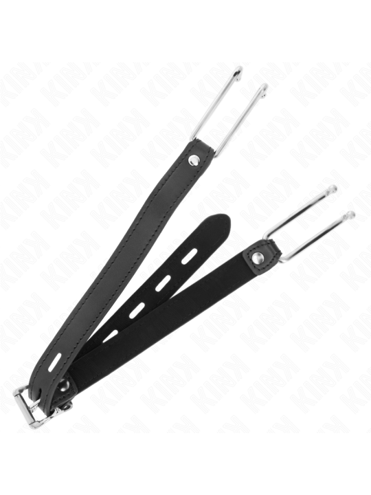 KINK - MORDAZA GANCHO DE METAL 11.5 CM CON CORREA DE POLIPIEL AJUSTABLE 39-58 CM X 2 CM