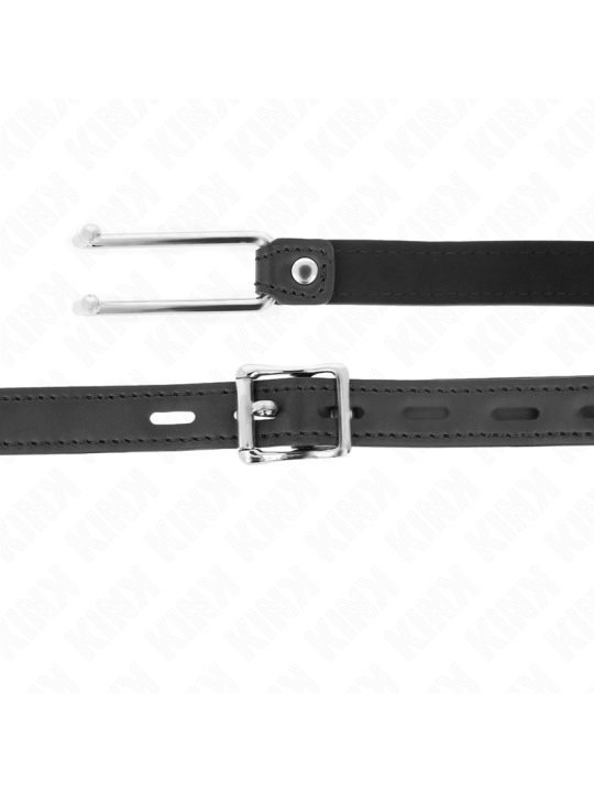 KINK - MORDAZA GANCHO DE METAL 11.5 CM CON CORREA DE POLIPIEL AJUSTABLE 39-58 CM X 2 CM
