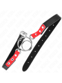 KINK - MORDAZA CON MÚLTIPLES JUNTAS TÓRICAS 4 / 4.8 CM ROJO AJUSTABLE 38 X 56 CM