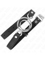KINK - MORDAZA CON MÚLTIPLES JUNTAS TÓRICAS 5 CM NEGRO 63 X 2.5 CM