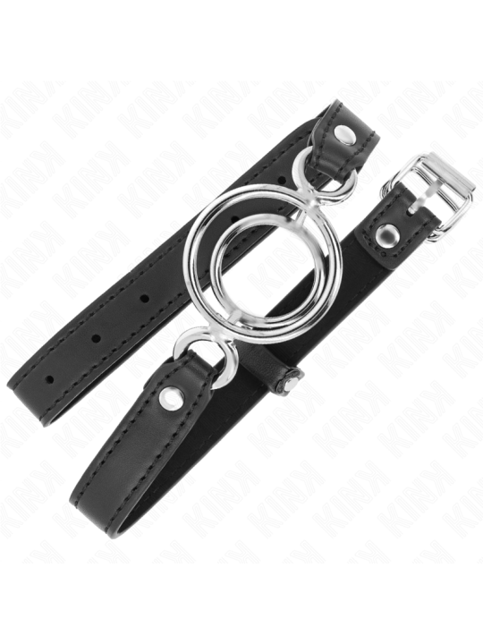 KINK - MORDAZA CON MÚLTIPLES JUNTAS TÓRICAS 5 CM NEGRO 63 X 2.5 CM