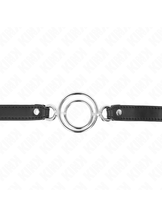 KINK - MORDAZA CON MÚLTIPLES JUNTAS TÓRICAS 5 CM NEGRO 63 X 2.5 CM