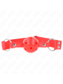 KINK - MORDAZA DE BOLA 4.5 CM DURA HUECA ROJO COMPLETA 62 x 2 CM